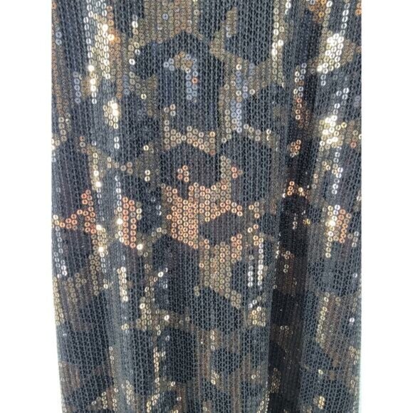 Express Women's Black & Gold Sequin Racerback Tank Dress Small - Picture 3 of 6